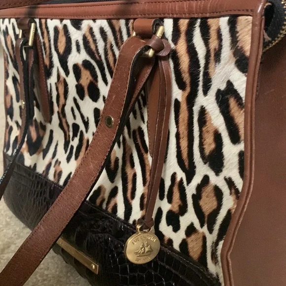 Brahmin Leopard Print Tote Bag - Picture 3 of 16